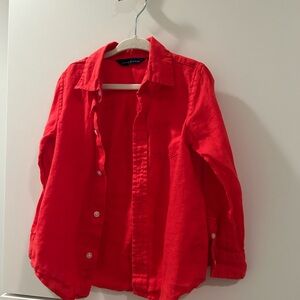 Janie and Jack Red Button-Up Shirt Sz3